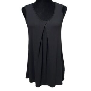 J Jill Black Stretch Swing Tank Top XXS Minimalist Layering Travel